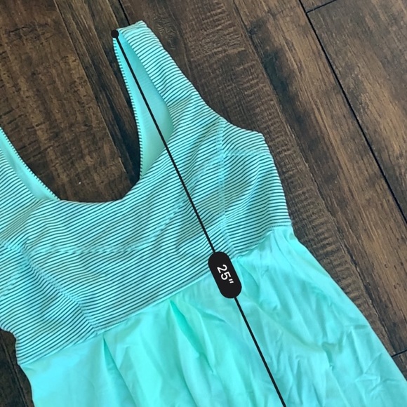 Lululemon striped athletic light green tank top - Picture 3 of 5